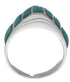 Turquoise Inlay Sterling Silver Jewelry Ring Size 8-1/2 VX36582